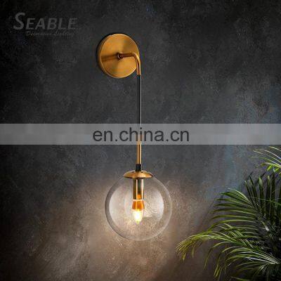 New Design Decoration Glass Metal Bedroom Living Room Bronze Smoke Grey Indoor Modern Wall Light