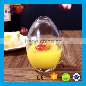 200ml Unique egg shaped jam storage jar glass pudding bottle