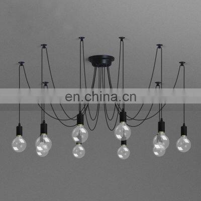 Vintage Industrial DIY Ceiling Lamp Suit Edison Bulb Beautiful Atmos Long Lights Spider Pendant Foyer Luxury Fixture Chandelier photo-4
