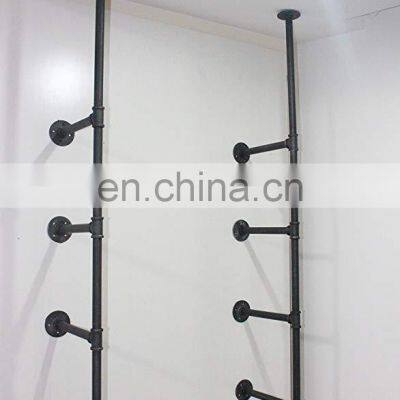 Industrial Retro Wall Mount Iron Pipe Shelf Hung Bracket Diy Storage Shelving Bookshelf photo-3