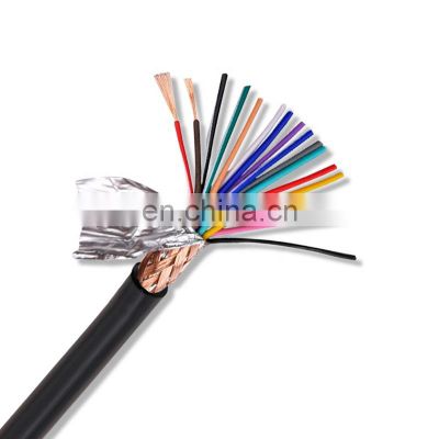 Cable 16 Core 0.3MM Braided 144 Mesh Oxygen Free Copper Pvc Insulated Shielded Wire For Anti Interference Cable Connection