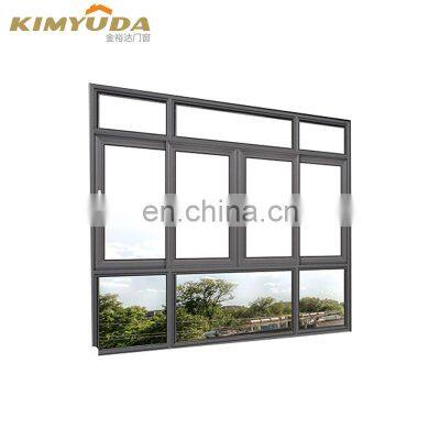 Double Tempered Glass Mosquito Screen Sliding Folding Aluminum Alloy Window Aluminium Frame Sliding Glass Window Grill Design