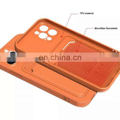 New Soft Silicone Card Case TPU Silicone Phone Case Colorful Card Portable Mobile Phone Case for IPhone 14 /13ProMax