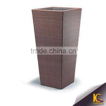 Outdoor rattan flower pot high quality plastic planter big size garden planter                        
                                                Quality Choice