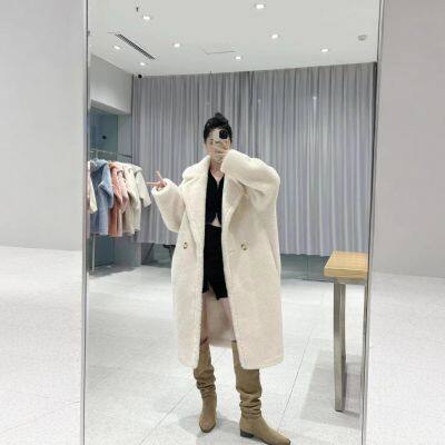 Nuevo osito de peluche, pelo de cordero, racimo, silueta, pelaje de oso Teddy granular, abrigo de pelo de longitud media para mujeres photo-4