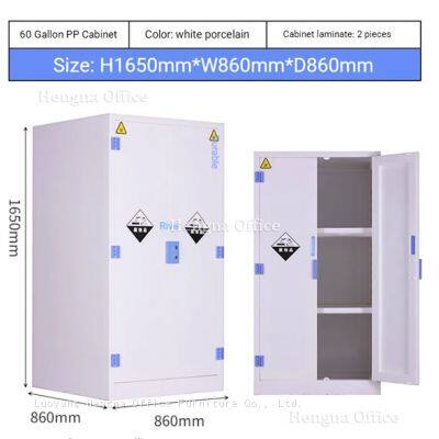 Polypropylene Hazardous Chemical Cabinet | Lockable, Spill Tray Included, Corrosion-Resistant | for Science Labs & Medical Clinics photo-1
