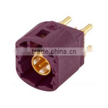 w. housing D Coding Bordeaux violet Color 4 pin Plug Straight PCB mount High Speed Data HSD Connector