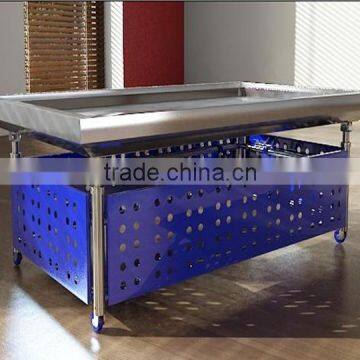 APEX custom make commercial restaurant stainless steel ice fresh fruit display table ice case