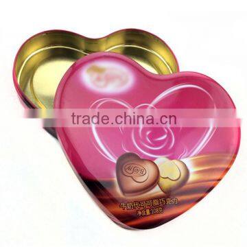 2016 New products metal heart shaped candy tin box, tin can