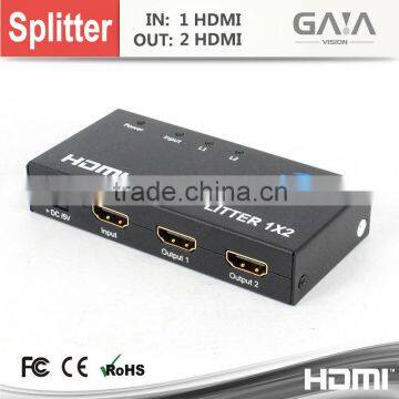 Full HDCP 720P 1080P 3D HDMI Splitter 1x2 with 1 input 2 output hdmi switches splitter