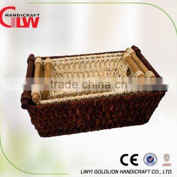 Set of 3 corn leaf sundries use storage basket