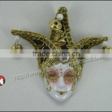 Decorative Hand Painted Ceramic Masquerade Face Mask Wall Decor photo-2