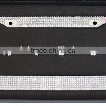 Rhinestone Bling Pink Crystal License Plate Frames Crystals With Bow photo-3