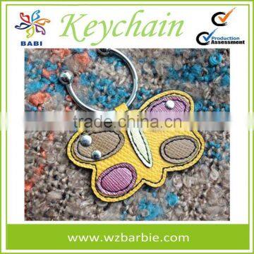 high quality PU leather BUTTERFLY keychain