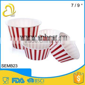 most popular cheap plastic melamine popcorn bowl