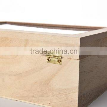 antique new design decorative handmade unfinished small timber crate for plant