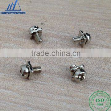 Cheese head phillips slotted screw with square washer