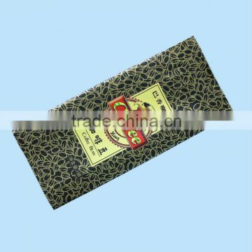 heat seal aluminum foil laminated tin tie coffee bags/design printing or plain available