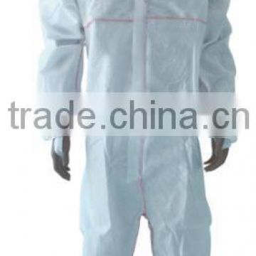 Disposable Coverall White PP non woven Protective Coverall with hood and boot