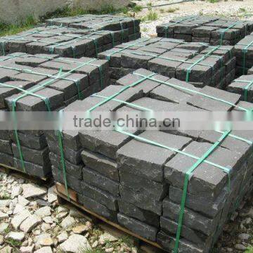 cheap price paving stone, natural stone paver, cobble stone on net, paving stone with mesh