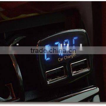 USB car charger multi function car volt meter