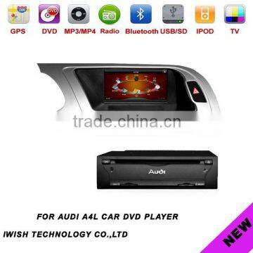 For AUDI A4L car dvd player with steer wheel control