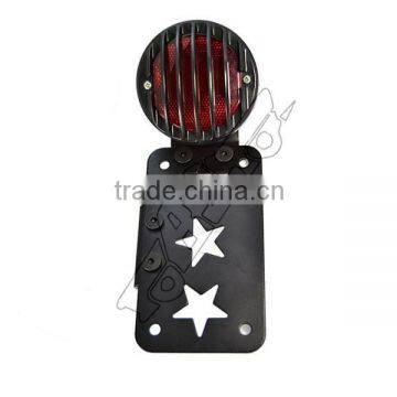 BJ-LPL-017C New arrival aluminum mount license plate bracket 12V motorcycle tail light for Bobber Chopper