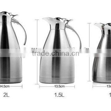 Hot selling double wall stainless steel vacuum thermos coffee pots hot new products for 2015