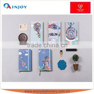 A5 size pu leather cover cute funny pocket note book for girls