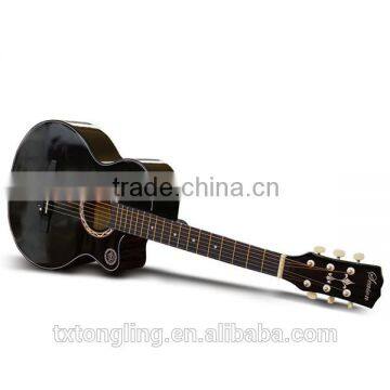 Differrent Color Quality Student Beginner 38 Size Ripple Pattern Colour Basswood Acoustic Folk Guitar photo-6