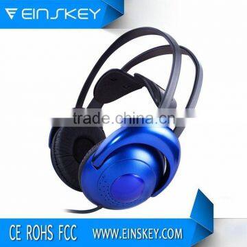 top quality leather headphone wired headphone with microhpone E-H013