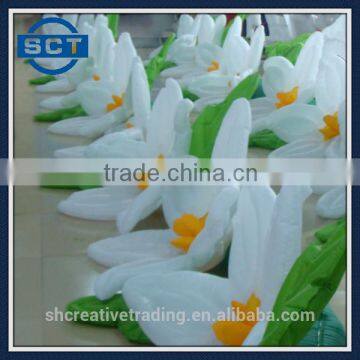 Inflatable White Flower Chain for Events Decoration 10m Long