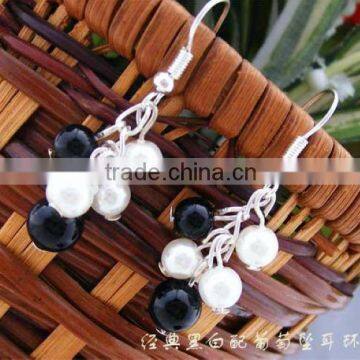 Fashion grape earring black agate beads earring jewelry