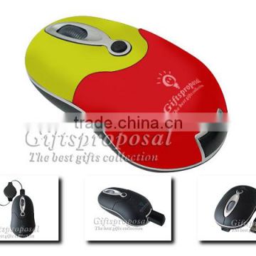 USB wireless/wired mouse,receiver build-in design