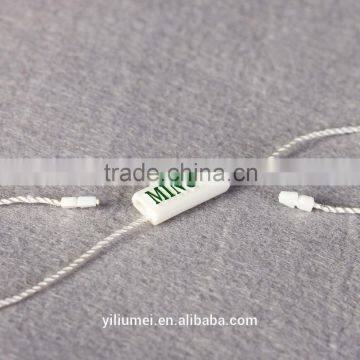 Fashion high quality custom name/logo hang tag plastic string/rope/tablets for clothing