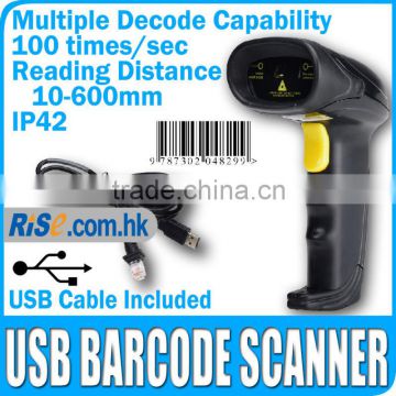 Reader Bar Code POS Handheld 100 times/sec Automatic Laser USB Barcode Scanner