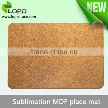 2016 Wholesale blank sublimation DIY MDF place mat for lunch dinner table