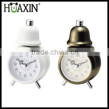2015 Analog quartz single bell alarm clock with classical bronze