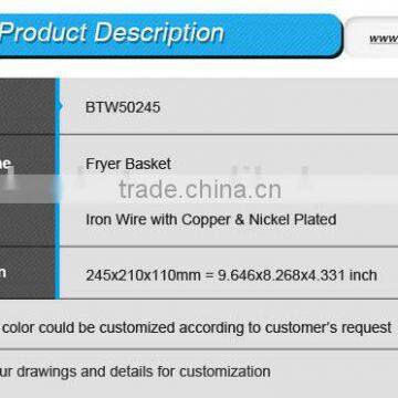 Regular Steel Wire Grill Basket With Single Front Hook and Plastic Coated Handle photo-5