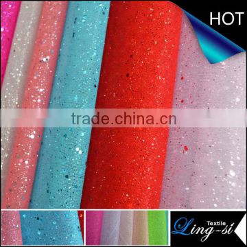 Polyester Glimmer Hologram/Spangle Tulle Fabric