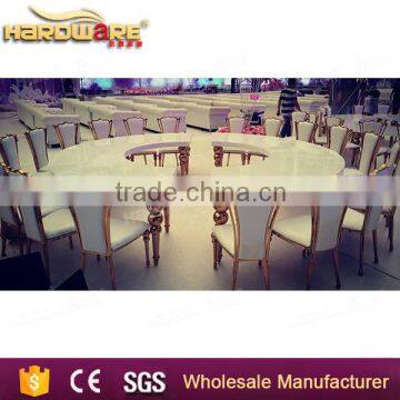 mdf comnined desktop wedding table , S shape metal legs dining table                        
                                                                                Supplier's Choice