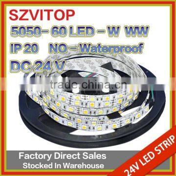 SV 24v 5050 SMD RGBW LED Strip no-Waterproof IP20 Lights warm whhite+white Mixed Color LED Strip Lighting 5M 300LEDs