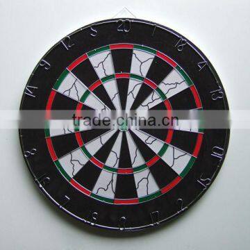 flocked dartboard with metal number ring