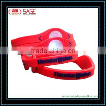 Custom logo Power Silicone Wristband