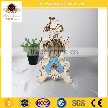 Classic antique ceramic table clock customize table clock quartz desk clock