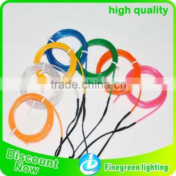 New generation EL wire different size multi-color of 1.4mm/2.3mm/ 3.2mm/ 5.0mm wholesale