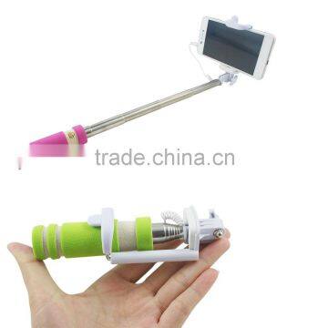 Wired Mini Selfie Stick Handheld Monopod Extendable Fold Selfie Stick For iPhone Samsung Smartphone Phones Camera selfie