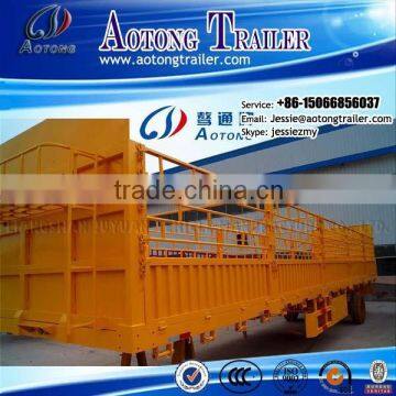 3 axles 40 feet flat container trailer semi trailer with side wall /fence