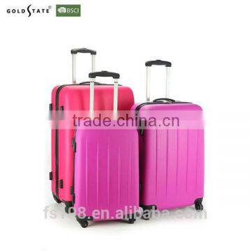 Pink superior quality super light 100% ABS unique luggage sets