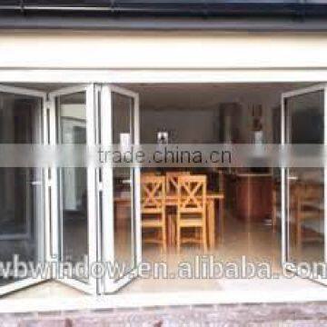 Hot sale PVC/UPVC glass folding doors with double tempered glazed,PVC/UPVC doors